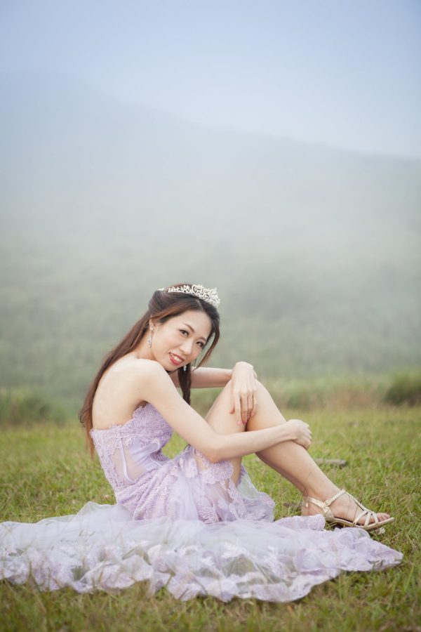 美腿新娘子紫色婚纱照[第11张/共16张]